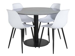 Маса и столове за трапезария Dallas 2630 (Бял + Черен)