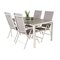 Conjunto de mesa e cadeiras Dallas 2752 (Cinzento + Branco)
