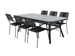 Laua ja toolide komplekt Dallas 2985 (Must)