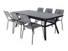 Tisch und Stühle Dallas 2985 (Grau + Schwarz)