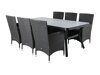 Tisch und Stühle Dallas 2987 (Schwarz + Grau)
