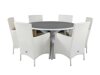 Tisch und Stühle Dallas 3018 (Weiß + Grau)
