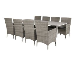 Conjunto de mesa y sillas Dallas 3026 (Gris + Blanco)