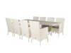 Conjunto de mesa e cadeiras Dallas 3026 (Branco + Cinzento)