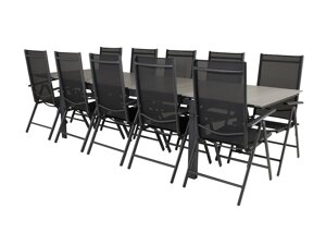 Conjunto de mesa y sillas Dallas 3032 (Negro + Gris)