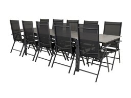 Laua ja toolide komplekt Dallas 3032 (Must + Hall)