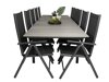 Tisch und Stühle Dallas 3032 (Schwarz + Grau)