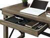 Τραπέζι γραφείου Tulsa 353 (Παλαιωμένο χρώμα ξύλου + Μαύρο)