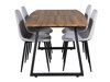 Маса и столове за трапезария Dallas 336 (Светло сив + Черен)