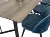Маса и столове за трапезария Dallas 340 (Тъмно синьо + Черен)