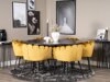 Маса и столове за трапезария Dallas 312 (Жълт + Черен)