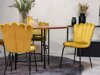 Маса и столове за трапезария Dallas 314 (Жълт + Черен)