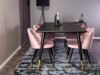 Маса и столове за трапезария Dallas 346 (Роза + Черен)