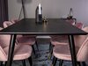 Маса и столове за трапезария Dallas 346 (Роза + Черен)