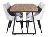Маса и столове за трапезария Dallas 334 (Светло сив + Черен)