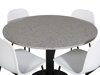 Маса и столове за трапезария Dallas 1149 (Бял + Черен)