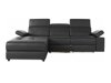 Ρυθμιζόμενος γωνιακός καναπές Denton 699 (Μαύρο)