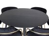Маса и столове за трапезария Dallas 1180 (Черен + Златно)