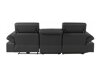 Ρυθμιζόμενος γωνιακός καναπές Denton 702 (Μαύρο)
