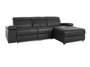 Ρυθμιζόμενος γωνιακός καναπές Denton 705 (Μαύρο)
