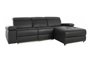 Ρυθμιζόμενος γωνιακός καναπές Denton 714 (Μαύρο)