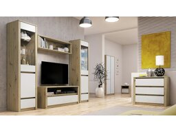 Wohnzimmer-Sets Parma C106 (Artisan Eichenholzoptik + Weiß)