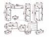Set mobili soggiorno Parma C106 (Rovere Artisan + Bianco)