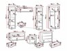 Wohnzimmer-Sets Parma C106 (Artisan Eichenholzoptik + Grau Nein)