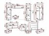 Wohnzimmer-Sets Parma C106 (Artisan Eichenholzoptik + Grau Ist weiß)