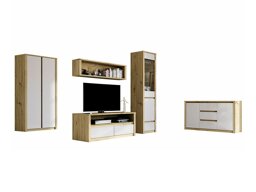 Wohnzimmer-Sets Parma C108 (Artisan Eichenholzoptik + Weiß Nein)