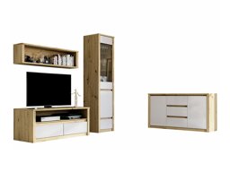 Wohnzimmer-Sets Parma C109 (Nein Artisan Eichenholzoptik + Weiß)