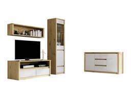 Wohnzimmer-Sets Parma C109 (Ist weiß Artisan Eichenholzoptik + Weiß)