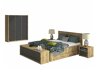 Set dormitor Parma C113 (Stejar Artisan + Gri)