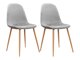 Conjunto de cadeiras Denton 759 (Cinzento claro + Carvalho)