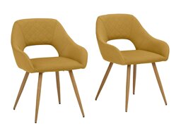 Conjunto de cadeiras Denton 779 (Amarelo + Carvalho)