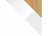 Βιτρίνα Nashville B116 (Άσπρο + Γυαλιστερό λευκό + Ανοιχτό χρώμα ξύλου)