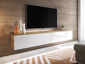 Mueble TV Sarasota 121 (Wotan roble + Blanco brillante)