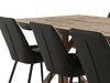 Маса и столове за трапезария Parkland 243 (Черен + Кафяв)