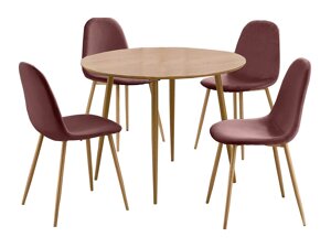 Маса и столове за трапезария Denton 816 (Дъб + Роза)