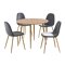 Conjunto de comedor Denton 816 (Antracita + Roble)