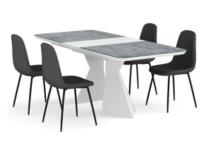 Маса и столове за трапезария Parkland 362 (Сив + Черен)