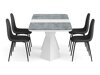 Маса и столове за трапезария Parkland 362 (Сив + Черен)