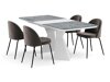 Маса и столове за трапезария Parkland 365 (Сив + Черен)