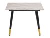 Pomoćni stol Denton 821 (Crna + Zlatno + Sivi mramor)