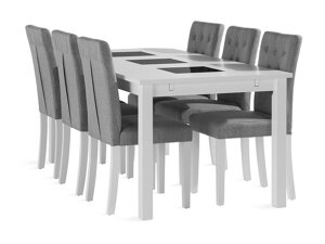 Маса и столове за трапезария Parkland 300 (Сив + Бял)