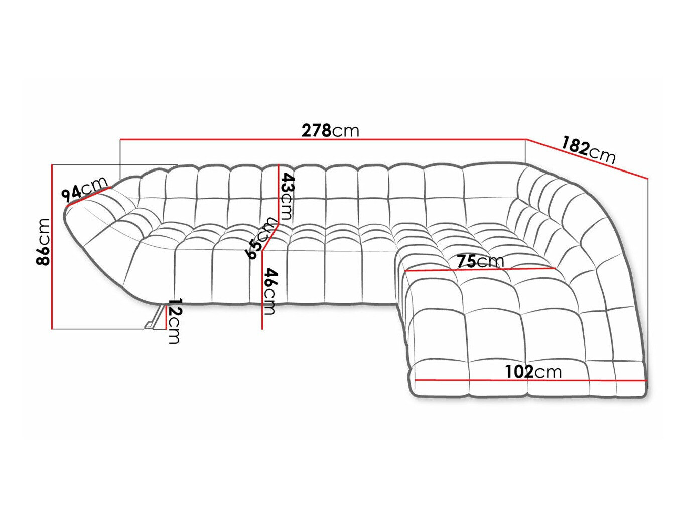 Sofá de canto Indiana 151 - Mobiliário para sala de estar | Moveis.pt