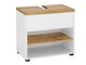 Mueble de lavabo de pie Denton 840 (Blanco + Roble)