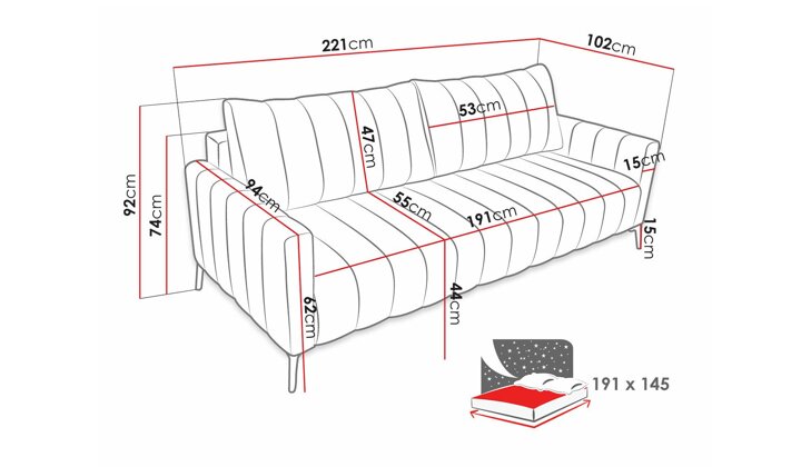 Dīvāns gulta 462406
