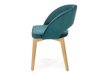 Cadeira Houston 1218 (Verde escuro + Brilhante madeira)