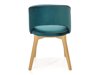 Cadeira Houston 1218 (Verde escuro + Brilhante madeira)